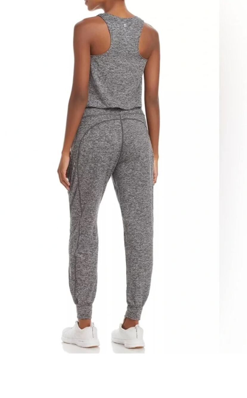 Sweaty Betty Spacedye Grey Marl Racerback Jogger Jumpsuit Size Small